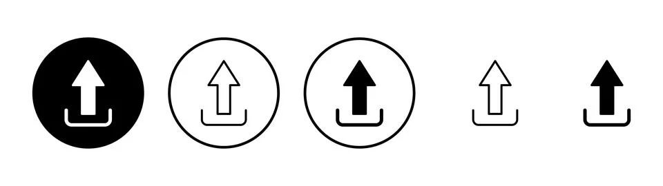Upload icon vector. load data sign and symbol Illustrazione stock