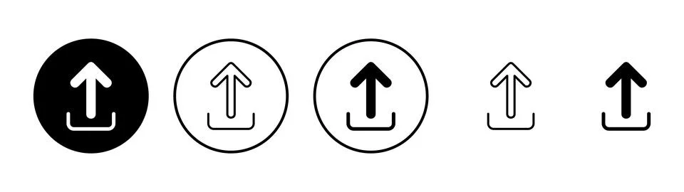 Upload icon vector. load data sign and symbol Illustrazione stock