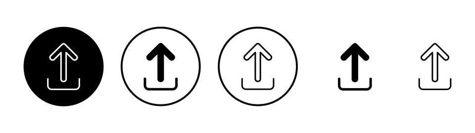 Upload icon vector. load data sign and symbol イラスト素材