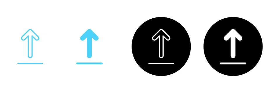 Upload icon vector. load data sign and symbol Illustrazione stock
