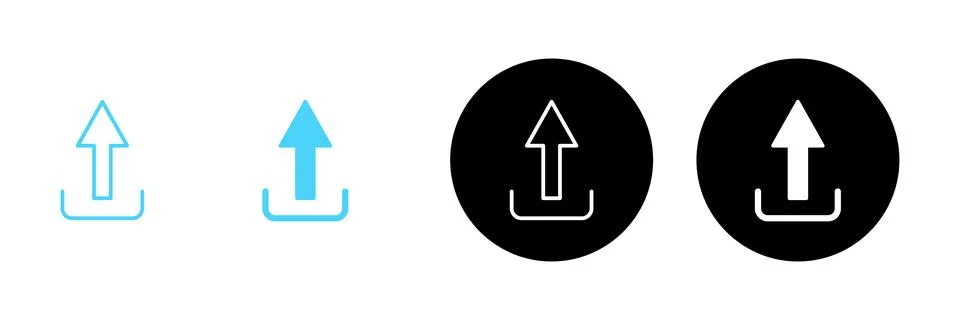 Upload icon vector. load data sign and symbol Illustrazione stock