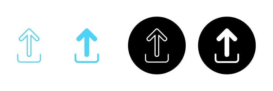 Upload icon vector. load data sign and symbol Stock Illustration