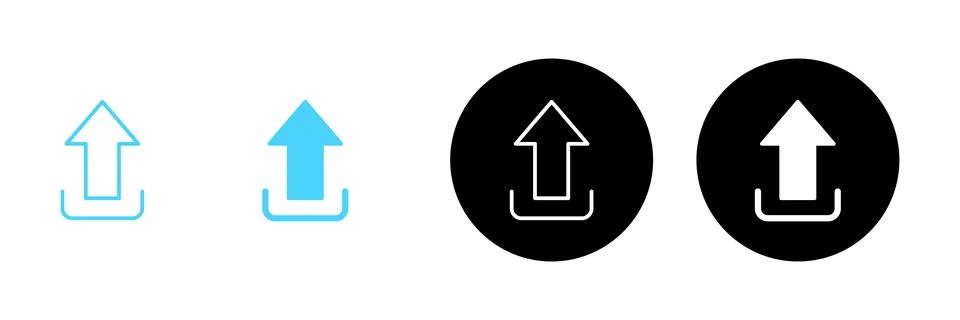 Upload icon vector. load data sign and symbol Stock Illustration