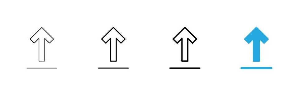 Upload icon vector. load data sign and symbol Stock Illustration