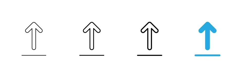 Upload icon vector. load data sign and symbol Stock Illustration