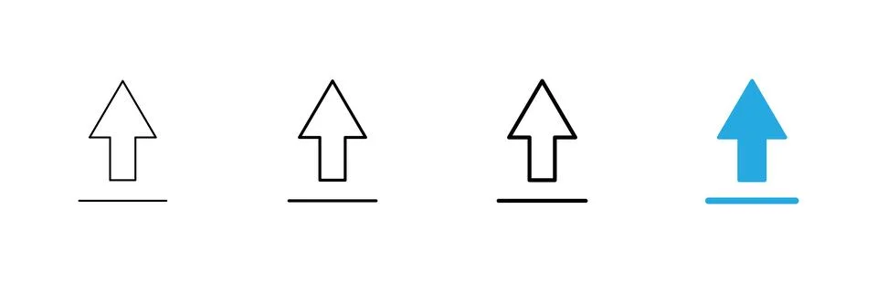 Upload icon vector. load data sign and symbol Stock Illustration