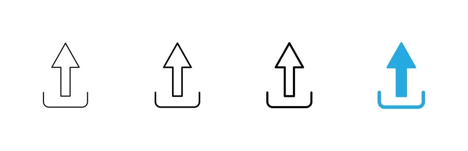 Upload icon vector. load data sign and symbol Stock Illustration