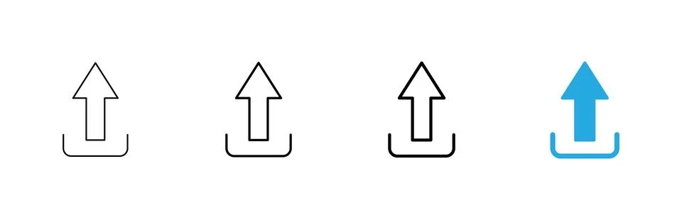 Upload icon vector. load data sign and symbol Stock Illustration
