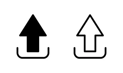 Upload icon vector. load data icon Illustrazione stock