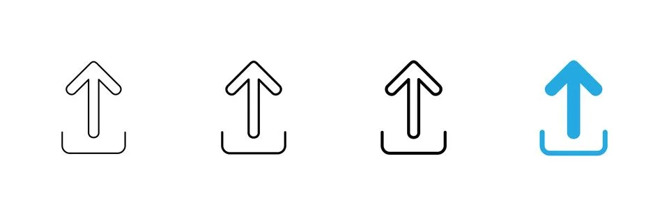 Upload icon vector. load data sign and symbol Stock Illustration