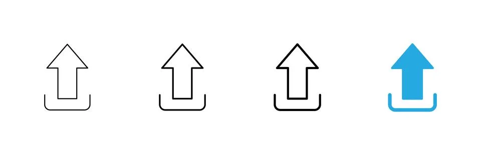 Upload icon vector. load data sign and symbol イラスト素材