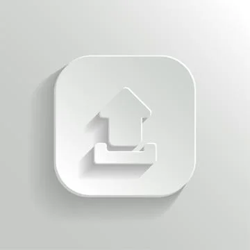 Upload icon - vector white app button Stock-Illustration