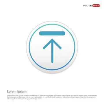 Upload Icon - white circle button Stock Illustration