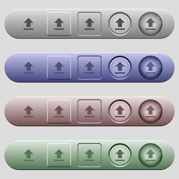 Upload icons on menu bars Stock Illustration