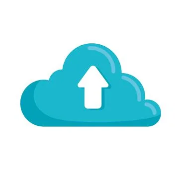 Upload information to the cloud Stock Illustration