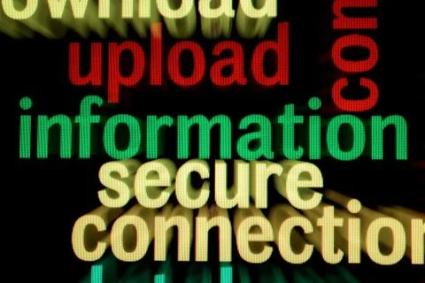 Upload information secure イラスト素材