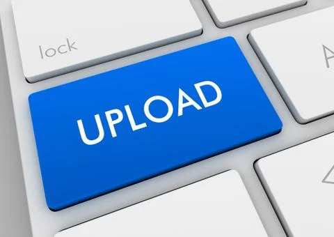 Upload keyboard concept illustration 스톡 일러스트