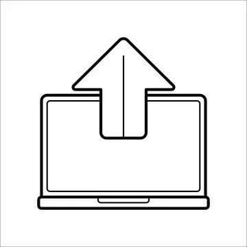 Upload via laptop, backup data so it is not easily lost. Stock Illustration