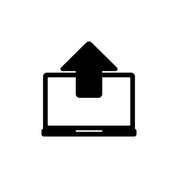 Upload via laptop, backup data so it is not easily lost. Stock Illustration