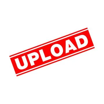 Upload Letter Rubber Stamp Template Stock Illustration