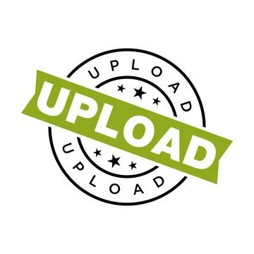 Upload Letter Rubber Stamp Template Stock Illustration