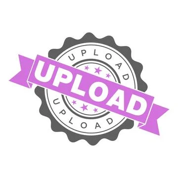 Upload Letter Rubber Stamp Template Illustrazione stock