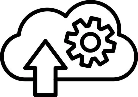 Upload Line Icon Design Stock-Illustration