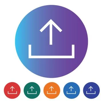 Upload Line Icon Stock Illustration