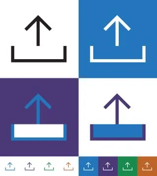 Upload Line Icon Stock Illustration