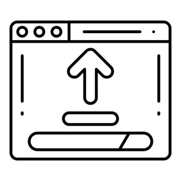 Upload Line Icon Stock Illustration