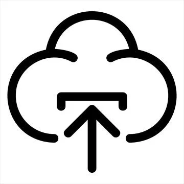 Upload line icon vector illustration isolated on white background Stock Illustration