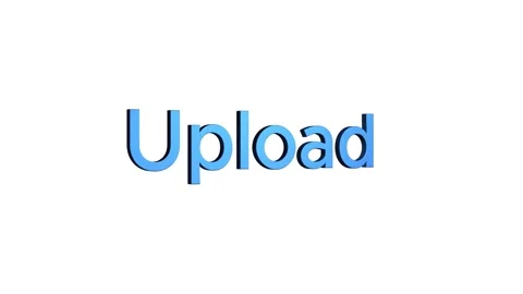 Upload now 3d text word animation with vertically rotating motion video Stock Footage 313832120