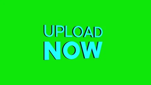 Upload now 3d text word animation with vertically rotating motion video Stock Footage 313832132