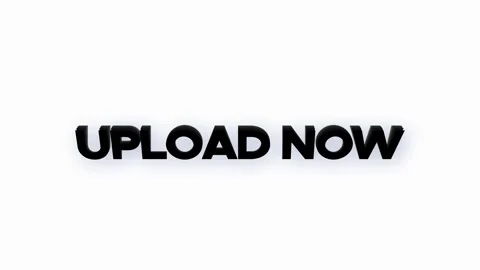 Upload now text word animation with vertically rotating motion screen video Stock Footage 313548386