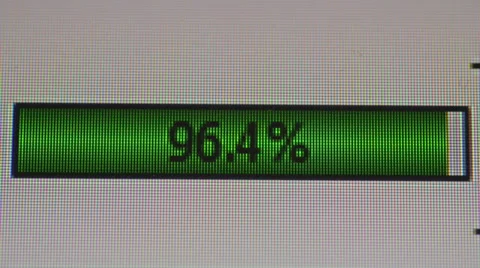 Upload or download bar on screen Stockbeeldmateriaal 37938898