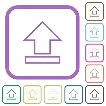 Upload outline simple icons Stock Illustration