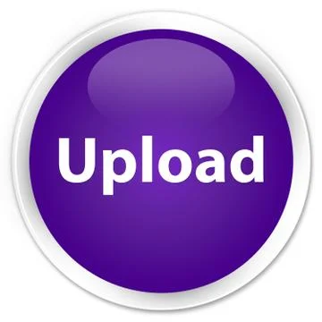 Upload premium purple round button Stock Illustration