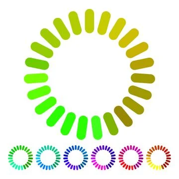 Upload progress bar round cartoon vector graphic Stock Illustration