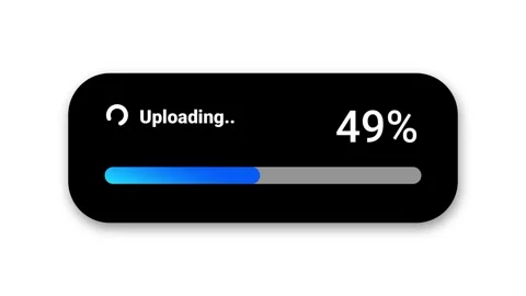 Upload Progress Bar UI Screen Showing 100 Percent Completion Status Stock Footage 335574979
