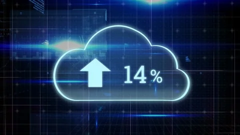 Upload progress cloud and program code Stock Footage 109164430