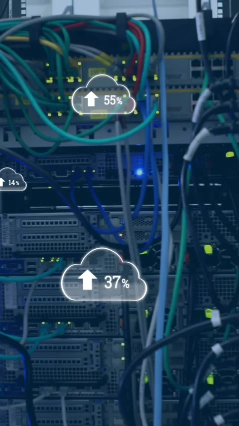 Upload progress clouds 4k Stock Footage 342136281