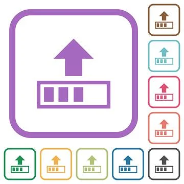 Upload in progress simple icons Stock Illustration
