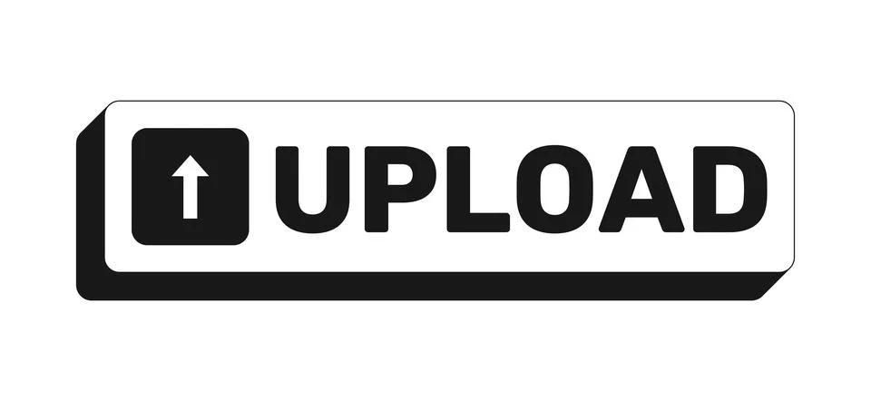 Upload rectangle UI web button 스톡 일러스트