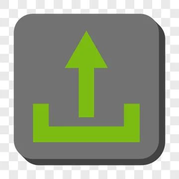 Upload Rounded Square Button Illustrazione stock