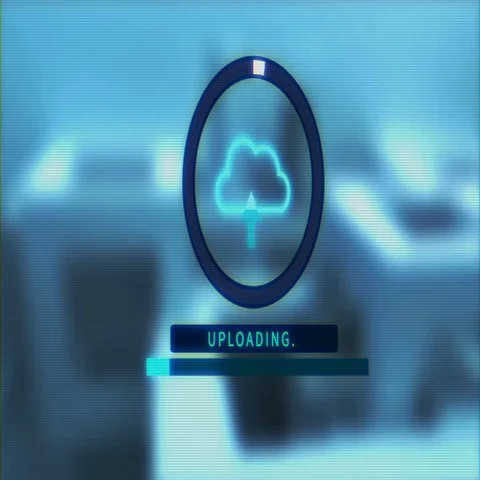 Upload screen progress bar on technology background Stock Footage 69585819