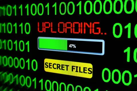 Upload secret files Stock Illustration