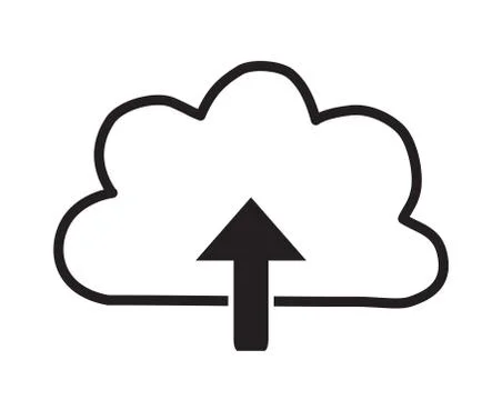 Upload sign on white background. upload icon for your web site design, logo, Illustrazione stock