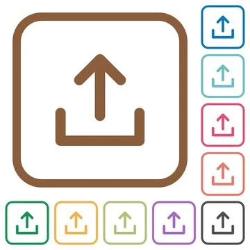 Upload simple icons Stock Illustration