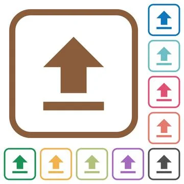 Upload simple icons Stock Illustration