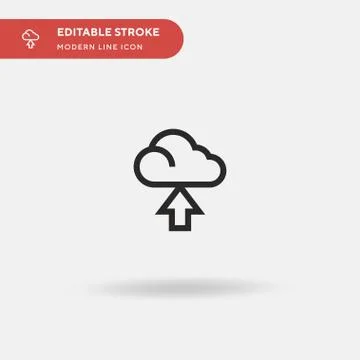 Upload Simple vector icon. Illustration symbol design template for web mobile Stock Illustration